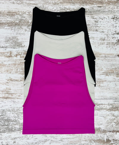 Seamless Cropped Tank Top - Rose Grace Boutique 