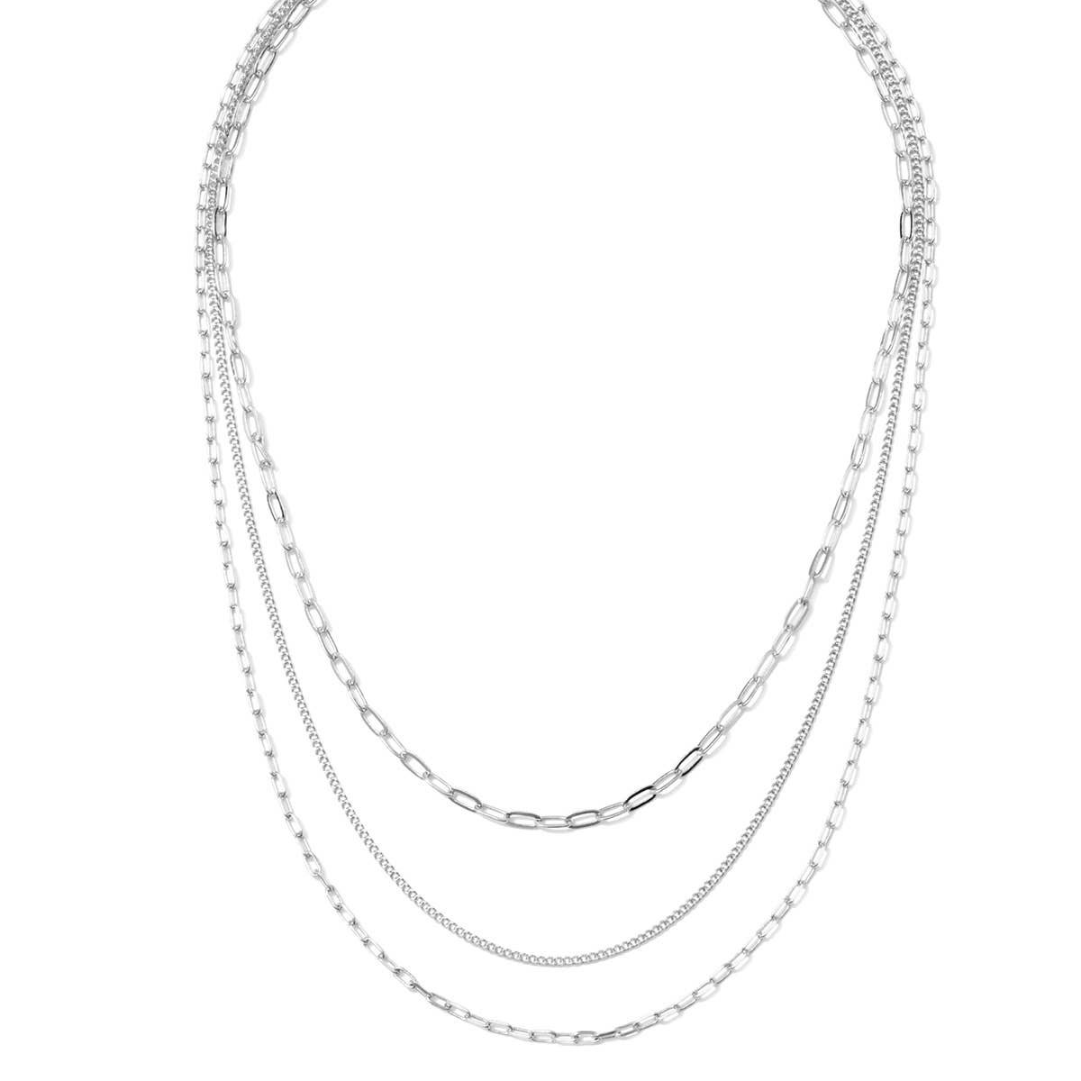 Silver Multi Layer Delicate Necklace - Rose Grace Boutique 