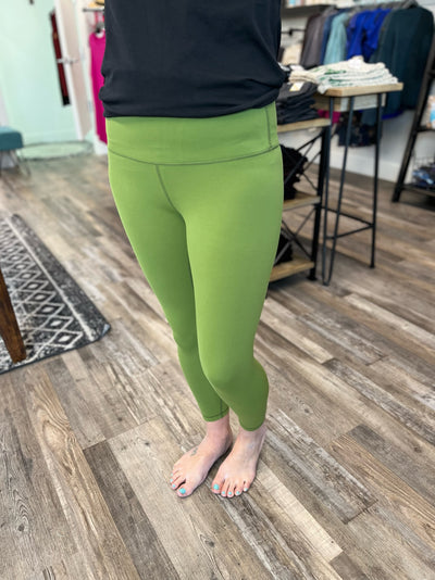 Green Ultra Form High Waist Leggings - Rose Grace Boutique 