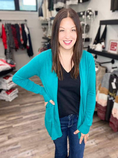 Jade Perfect Cardigan with Pockets - Rose Grace Boutique 