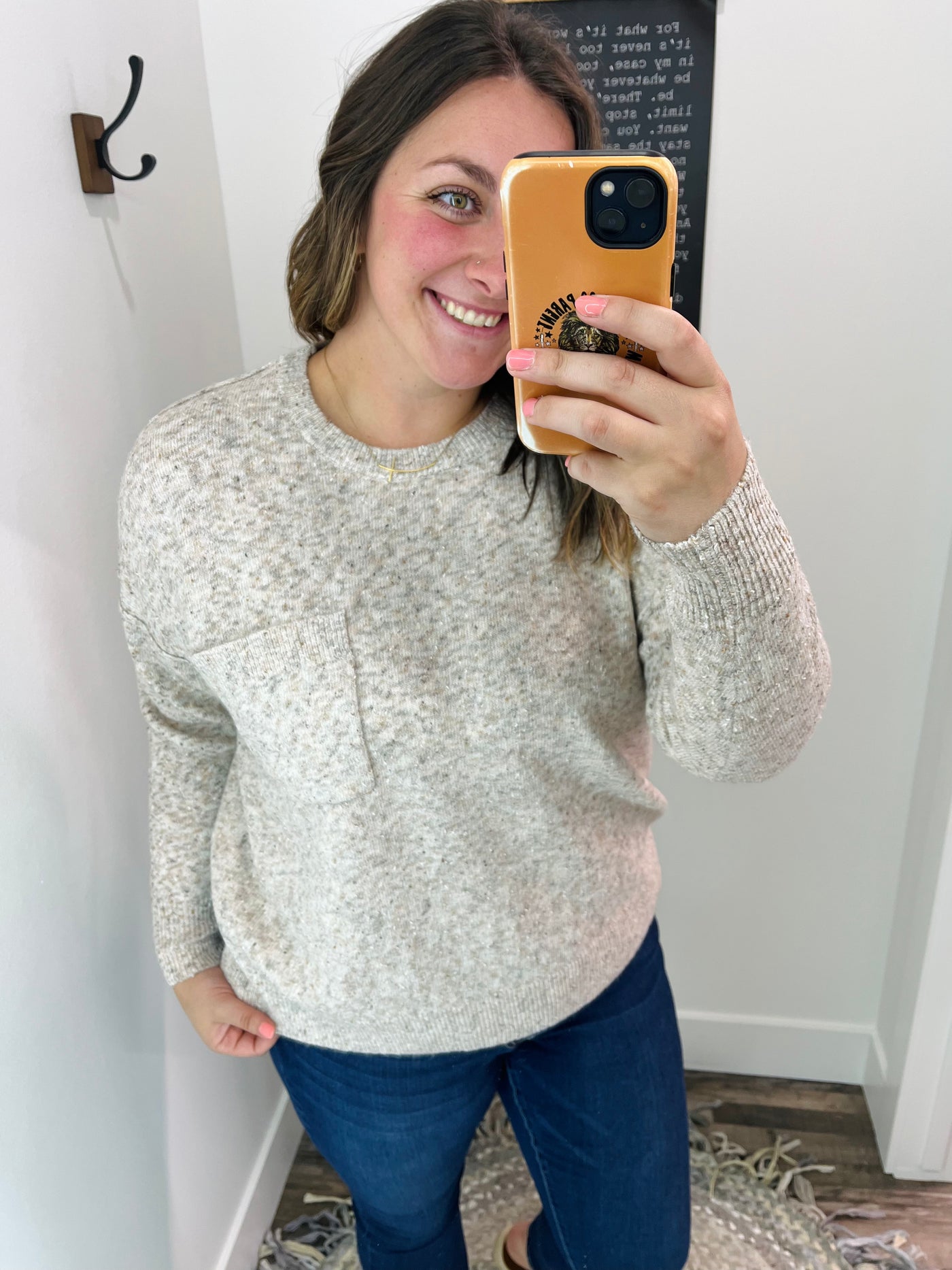 Crewneck Sprinkled Sweater