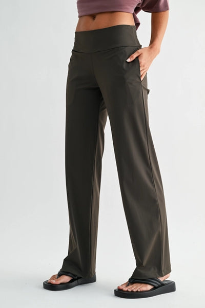 Nylon Blend Tailored Pant