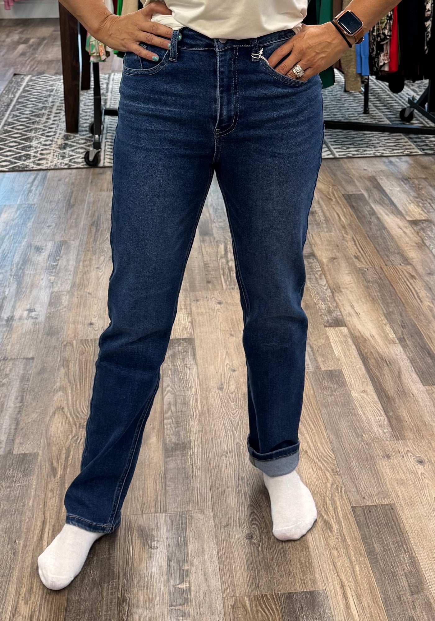 Adaline High Rise Slim Straight