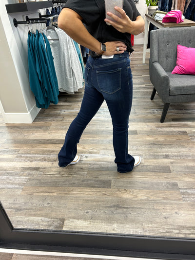 Miley High Rise Non Distressed Skinny Bootcut KanCan Jean - Rose Grace Boutique 