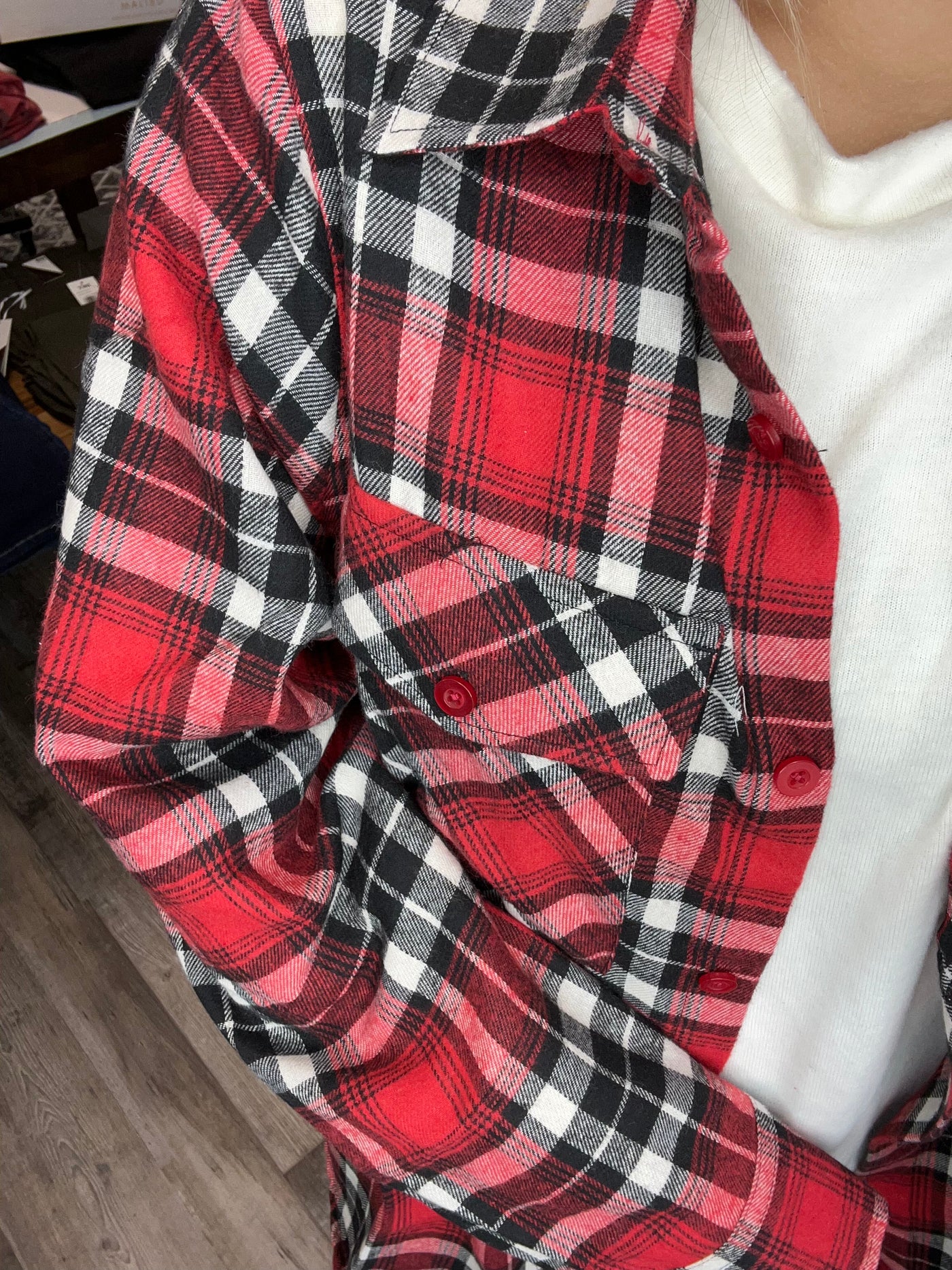 Long Sleeve Boyfriend Fit Plaid Flannel