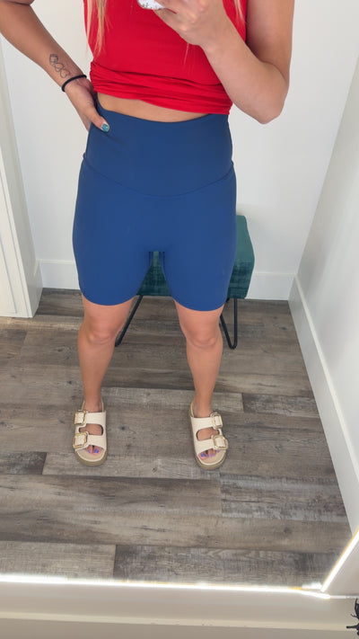 Solid Biker Shorts