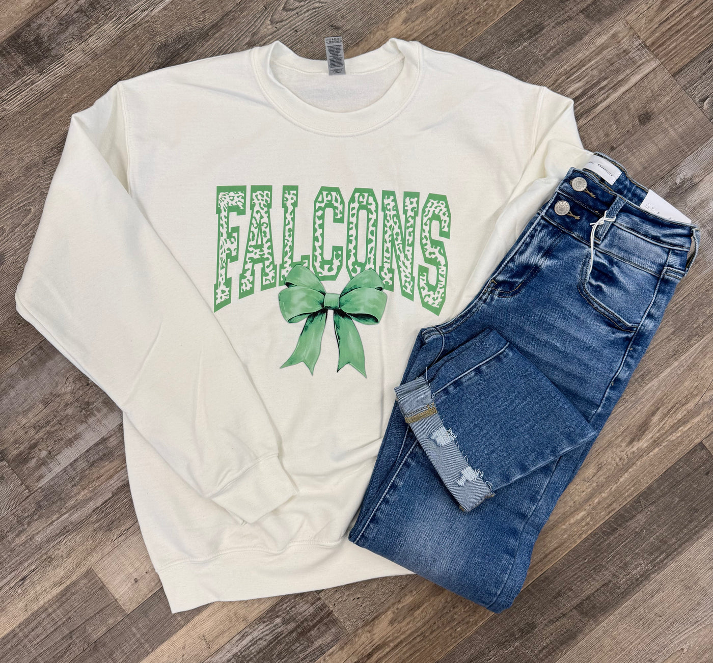 Falcons Spirit Crewneck Sweatshirt w/Bow