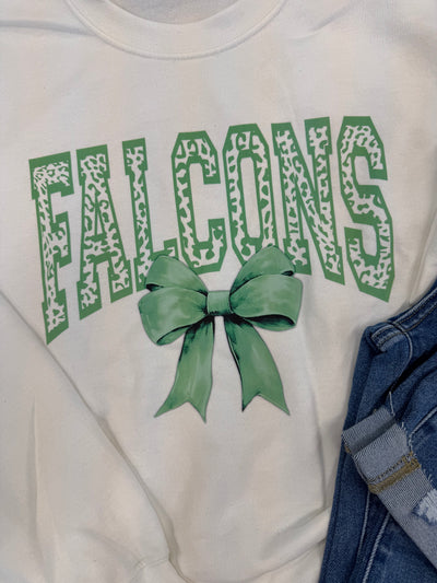 Falcons Spirit Crewneck Sweatshirt w/Bow