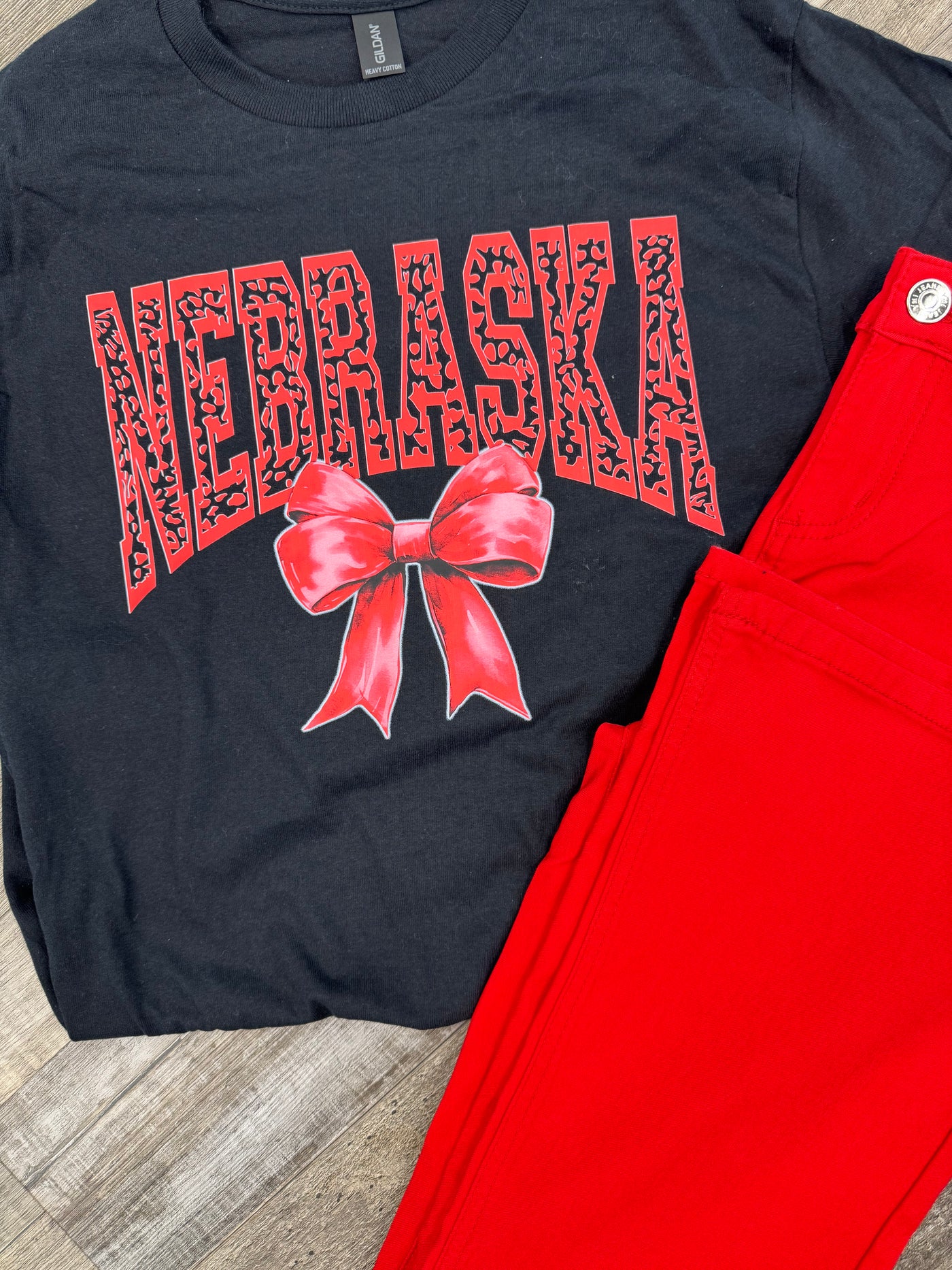 Nebraska Tee w/Bow