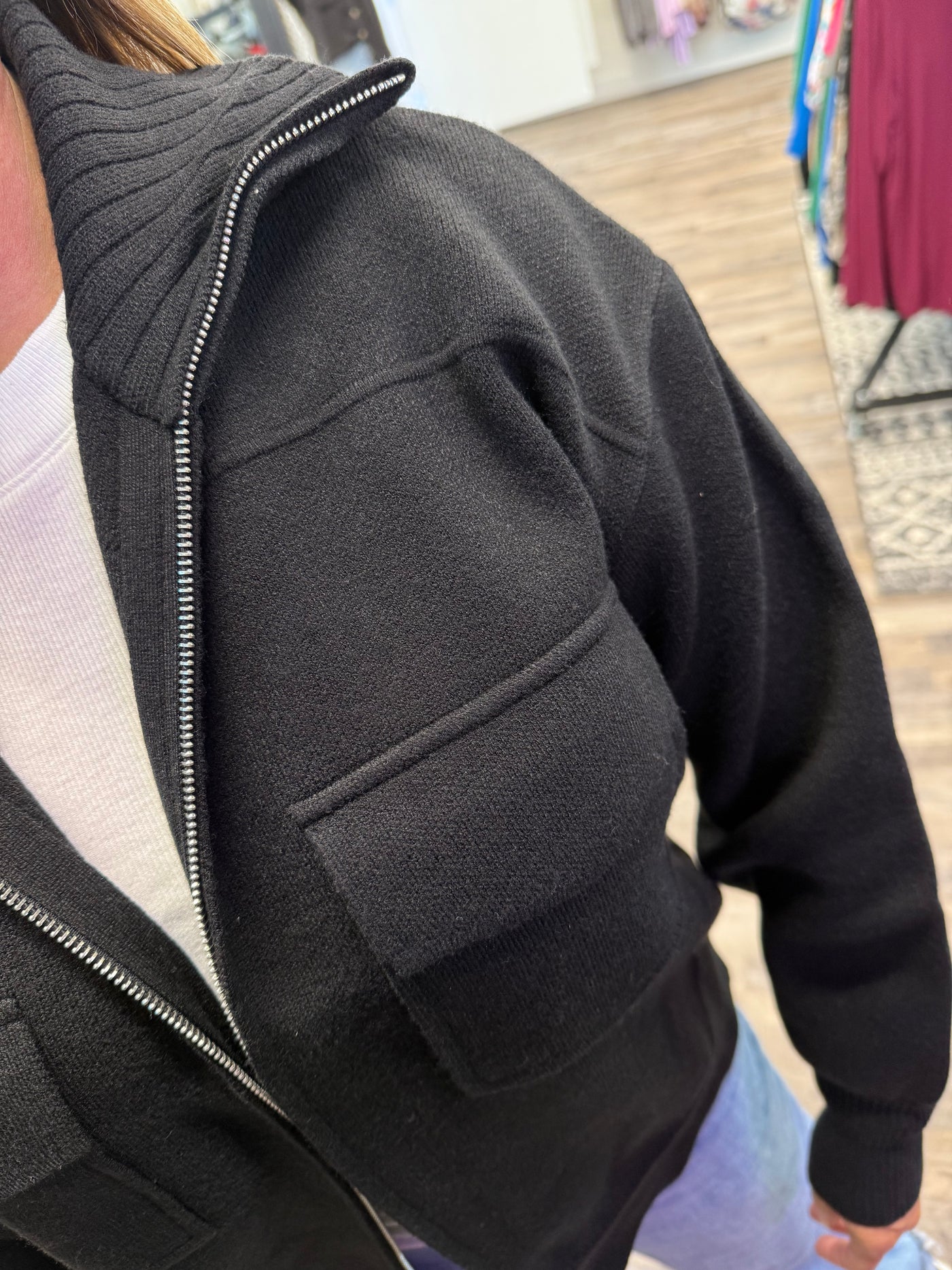 Collared Sweater Jacket