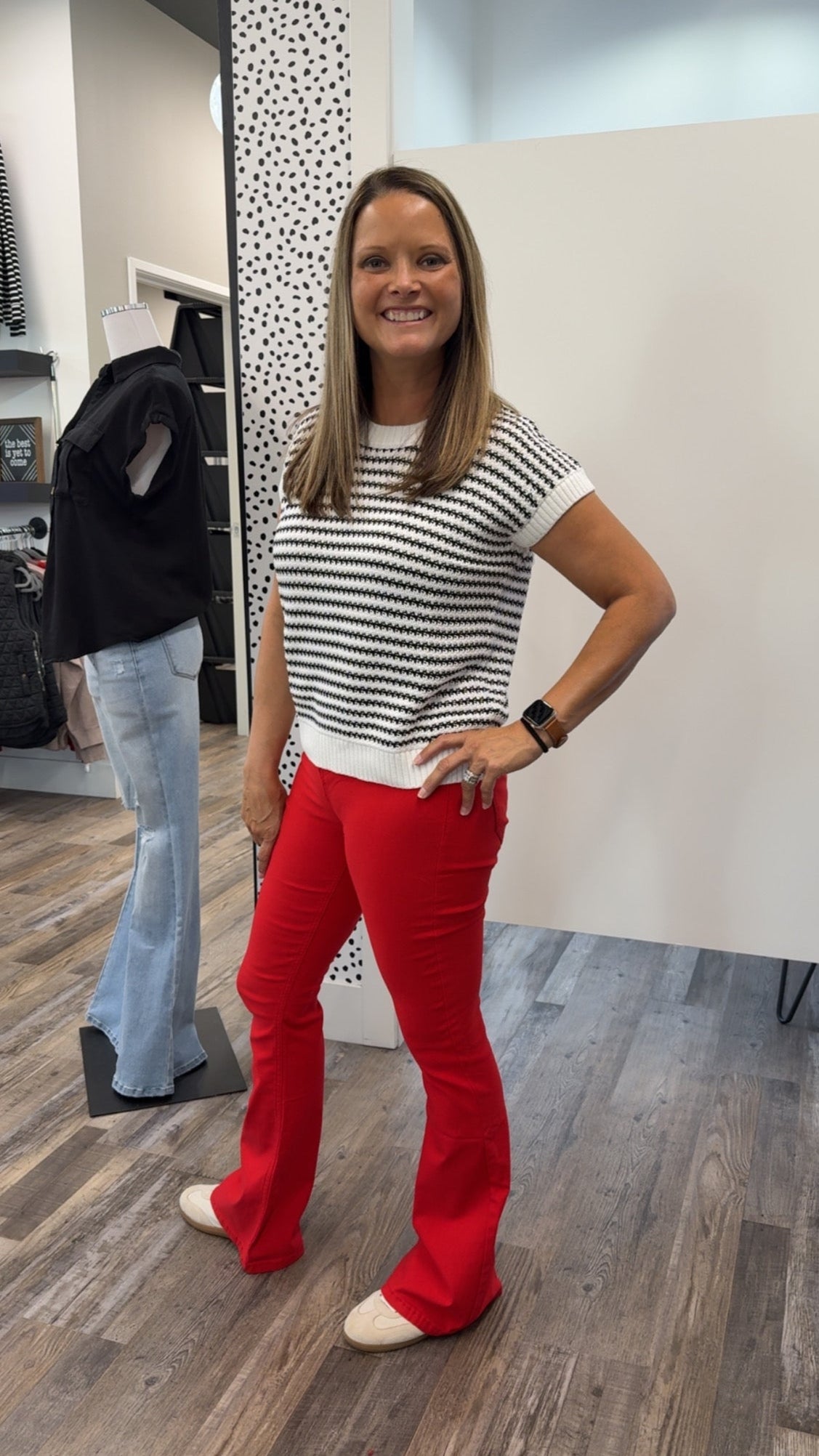 Casual Striped Knit Sweater