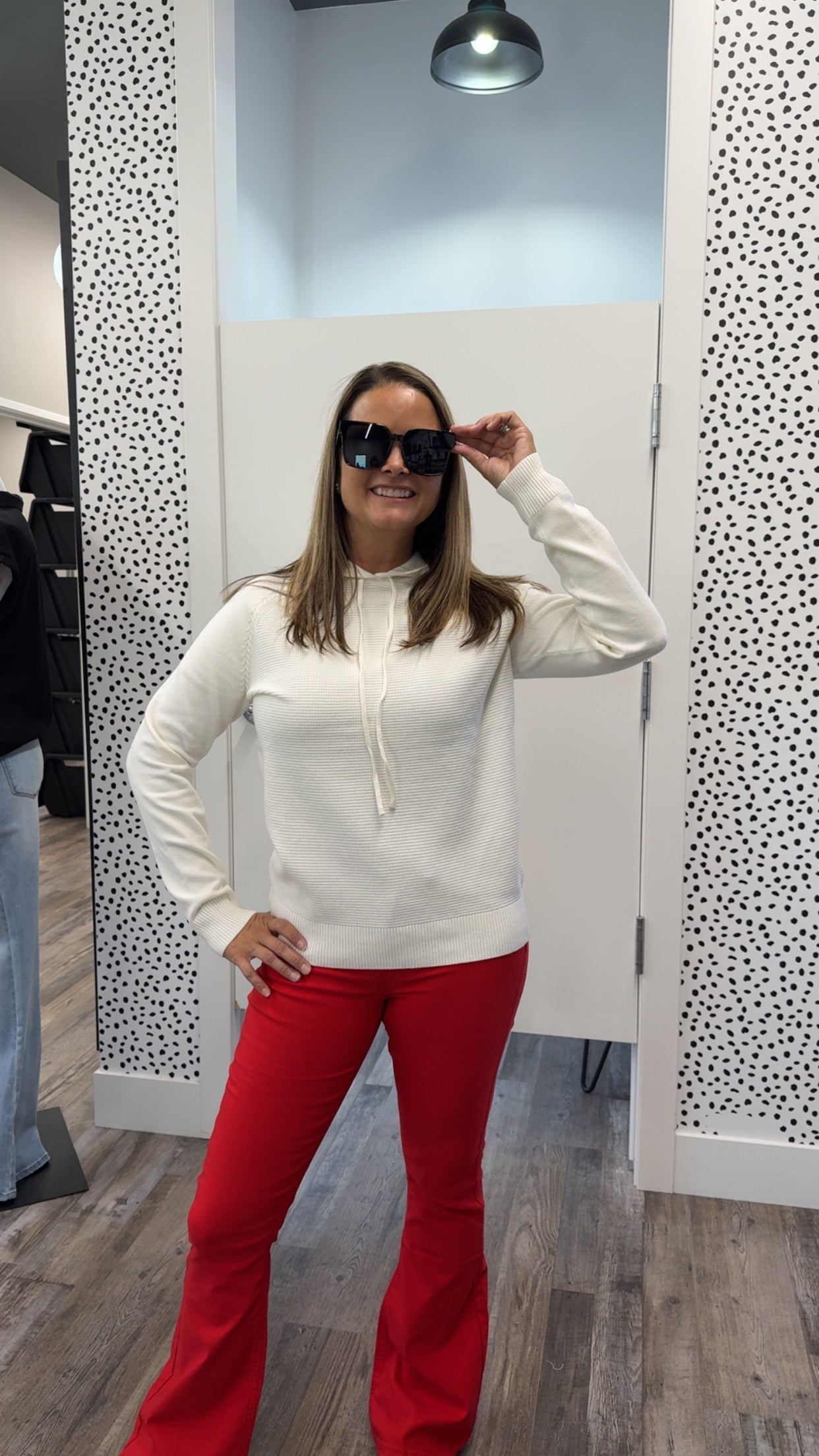 Waffle Textured Pullover Hoodie