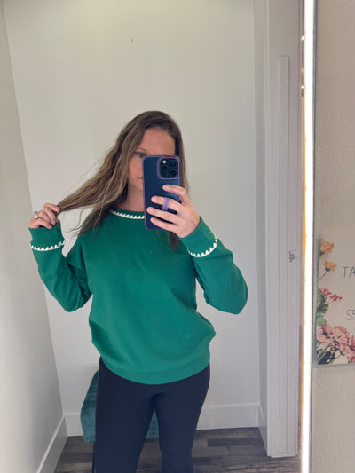 Blanket Stitched Sweatshirt