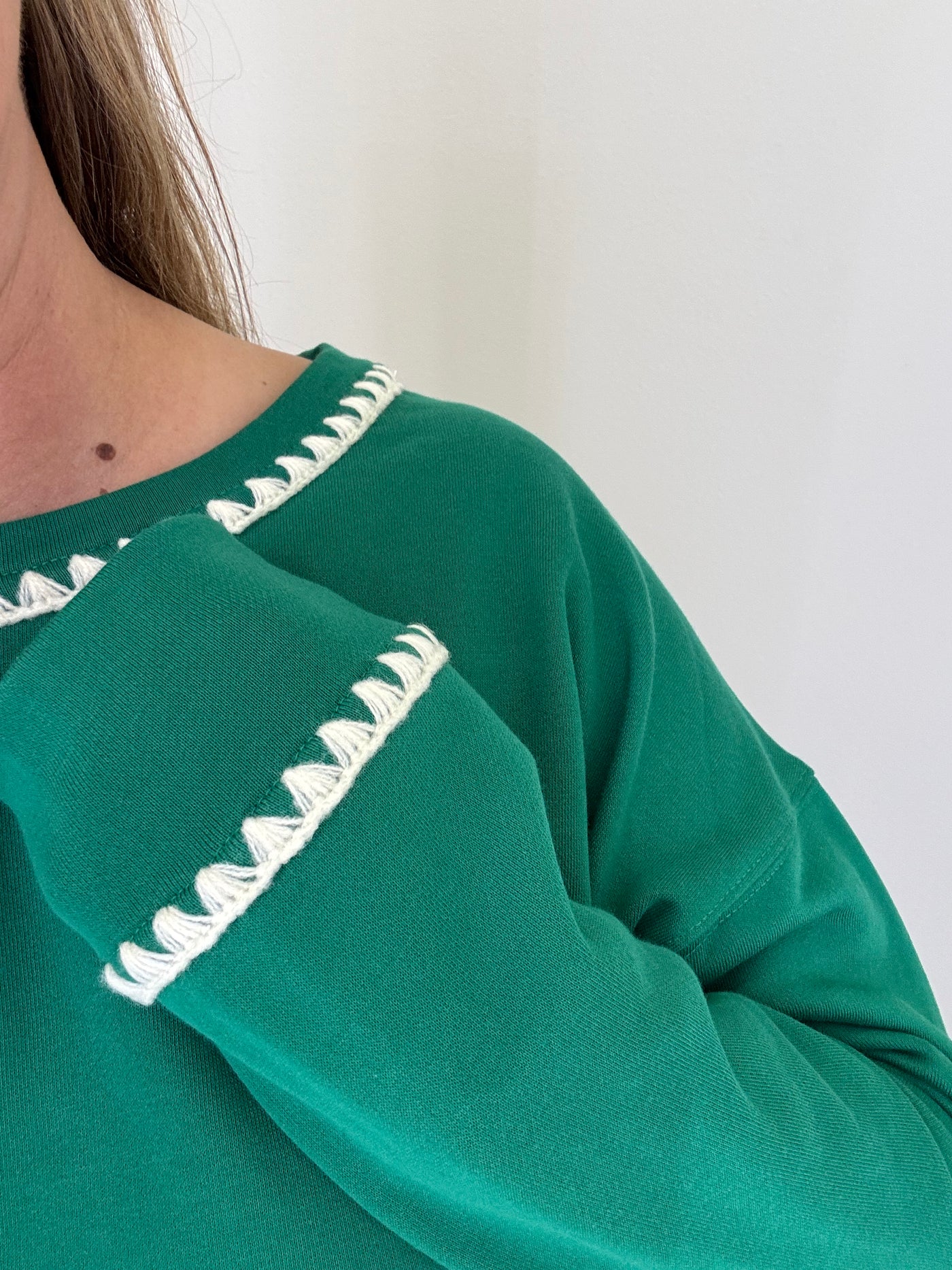 Blanket Stitched Sweatshirt