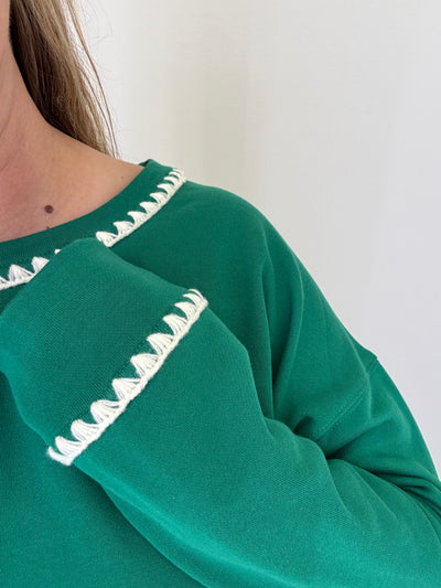 Blanket Stitched Sweatshirt