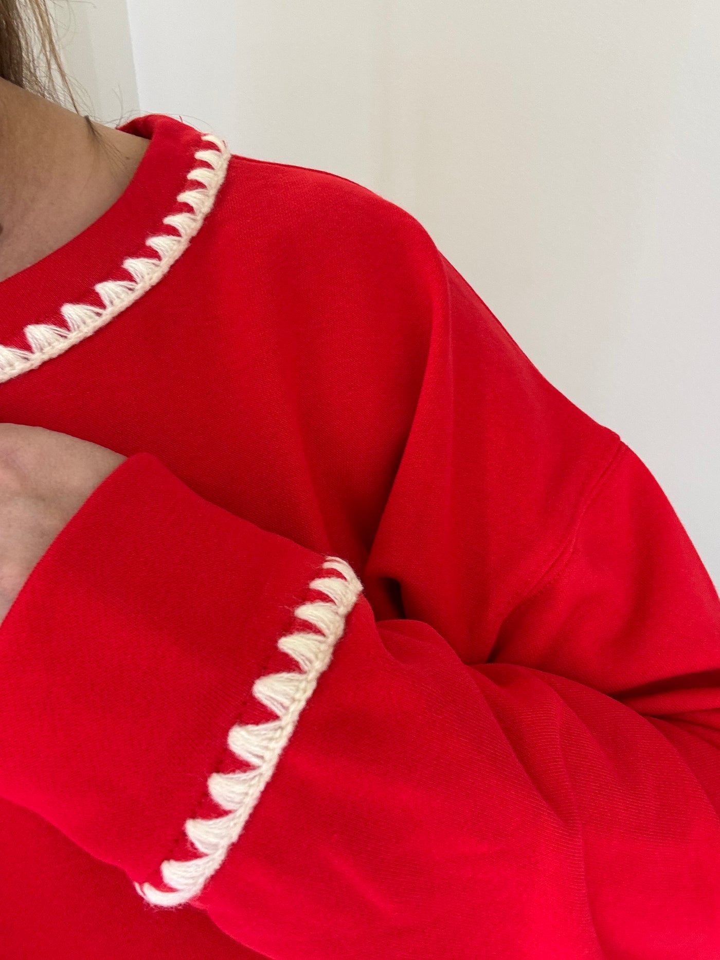 Blanket Stitched Sweatshirt