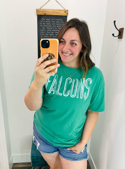 Kelly Green Falcon Graphic Tee