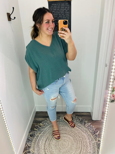 Ella Light Wash Distressed Boyfriend Fit Judy Blue Jeans