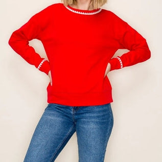 Blanket Stitched Sweatshirt