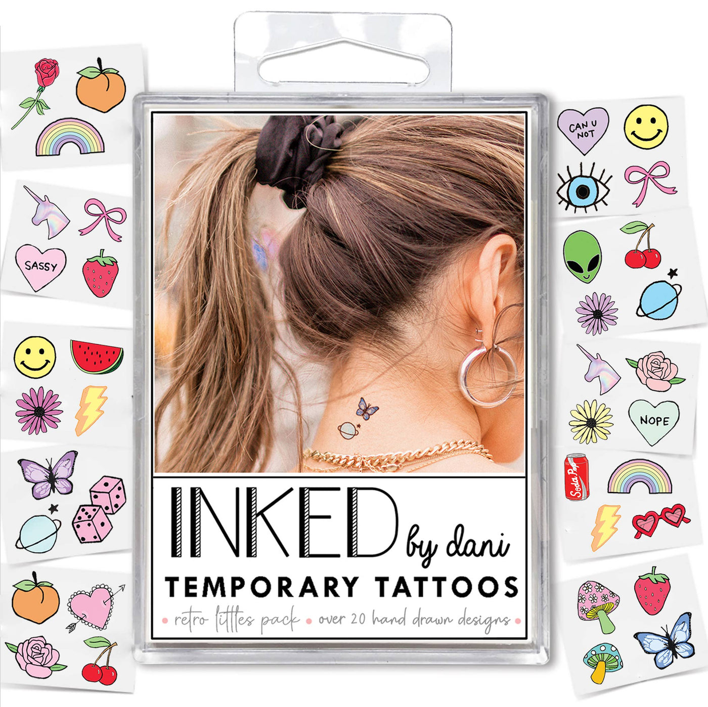 Retro Littles  Temporary Tattoo Pack - Rose Grace Boutique 