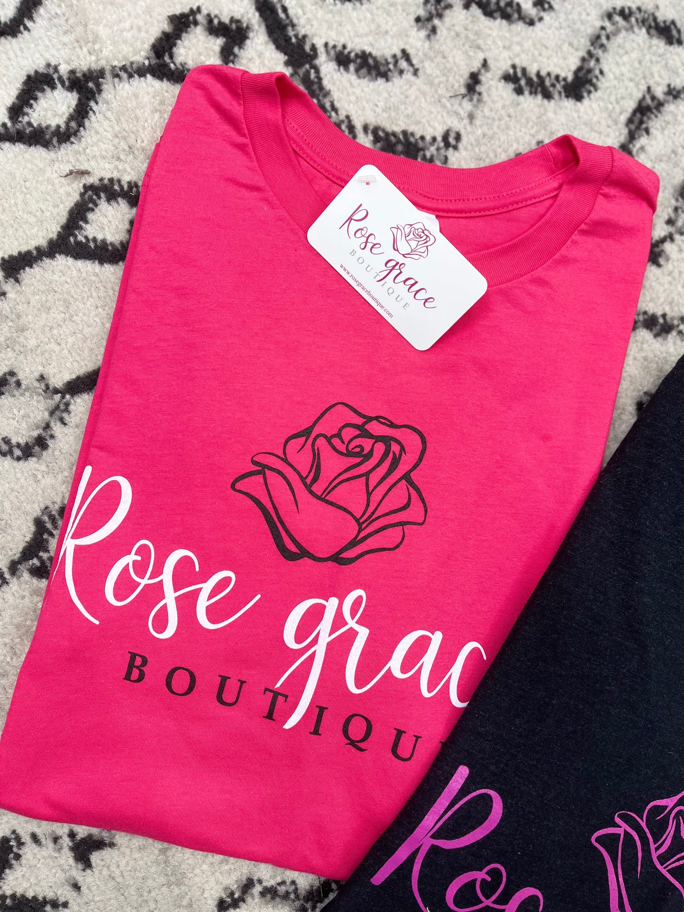 Pink Rose Grace Logo Tee - Rose Grace Boutique 