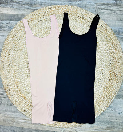Nude Seamless Ribbed Bodysuit - Rose Grace Boutique 
