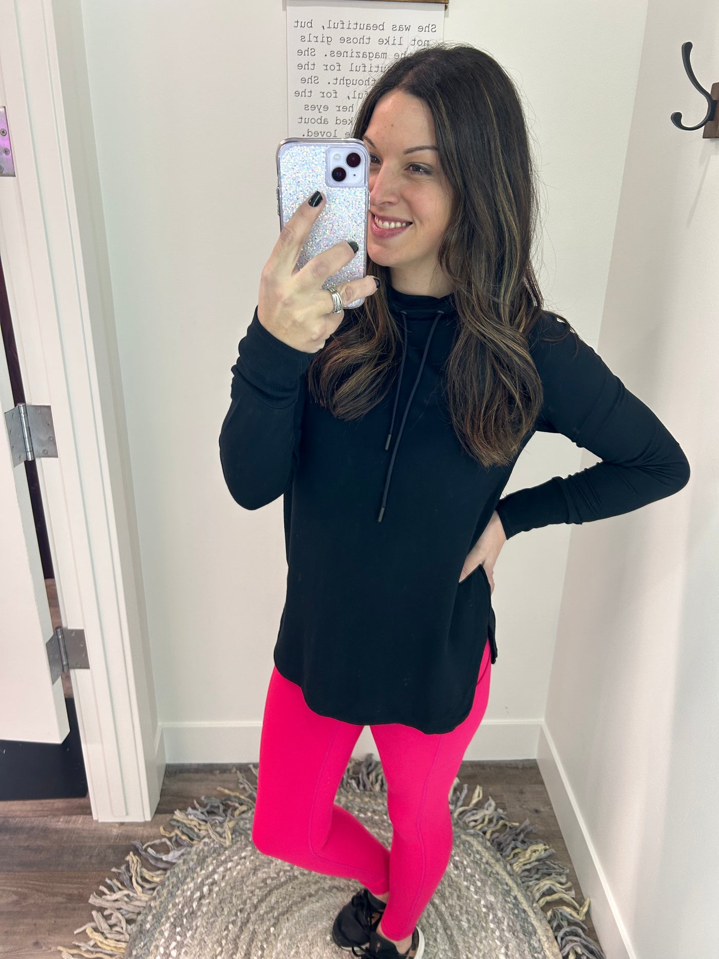 Rose High Waist Leggings with Pocket - Rose Grace Boutique 