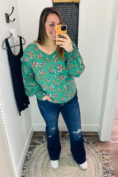 Blaire Dark Wash Mid Rise Distressed Flare KanCan Jeans - Rose Grace Boutique 