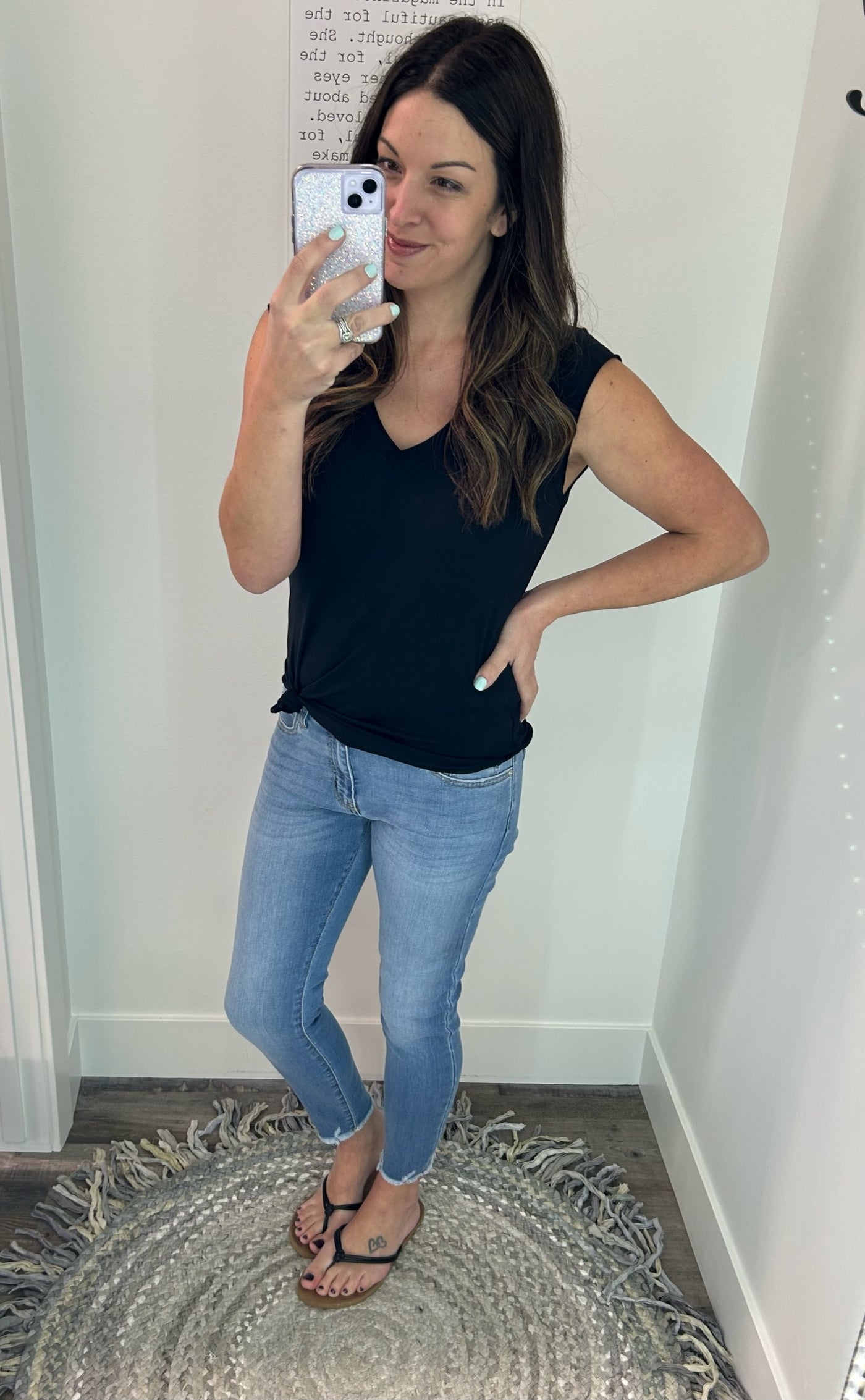 Quinn Mid Rise Ankle Skinny KanCan Jeans - Rose Grace Boutique 