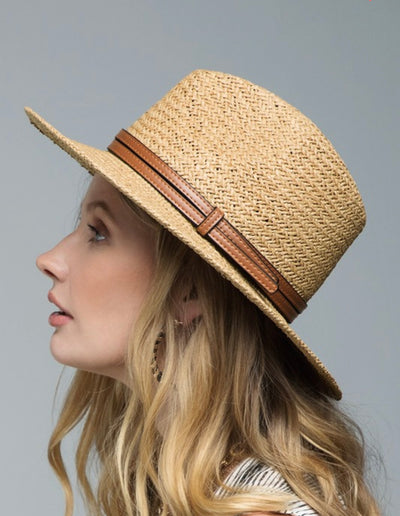 Woven Panama Hat - Rose Grace Boutique 